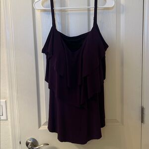 Purple Layered bathing suit top